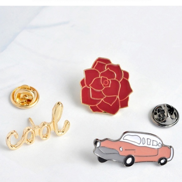 Urban Outfitters Jewelry - Cool Vintage Car Flower Enamel Pins